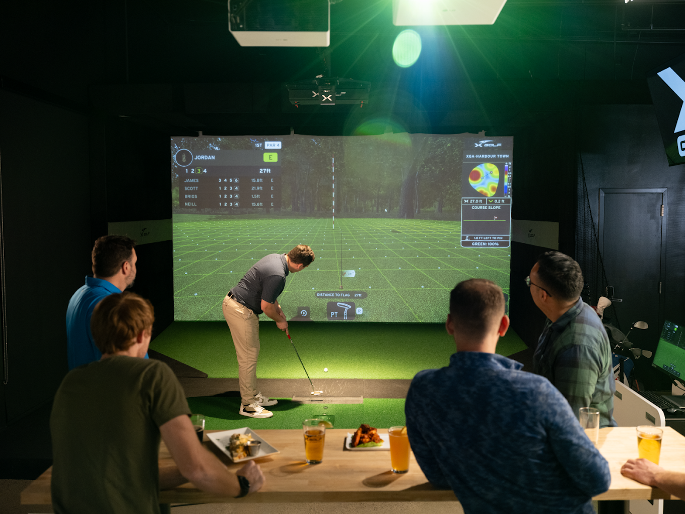A corporate event at X Golf